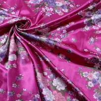 200*150cm Printed Simulated Silk Satin Fabric Kimono DIY Sewing Floral Fabric Home Furniture Decoration Material Cloth 200x150cm