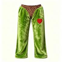 Women's Cozy Leopard Print Flannel Straight Leg Sleep Pants Winter Pajama Bottoms XL