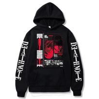 Funny Anime Death Note L·Lawliet Print Hooded Sweatshirts Men Women Fashion Long Sleeve Male Streetwear Hoodies Pullover 3XL