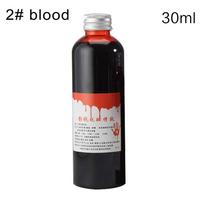Makeup Kit With Fake Blood Gel Wound Cosmetic With Double-Ended Scraper Wound Simulation Supplies For Stage Dress Up Cosplay 5 30ML One Size China Mainl black