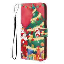 Christmas Marble Leather Case Samsung Galaxy S25 S24 S23 S22 S21 Ultra Plus  S20 S25Ultra S25Plus Phone Wallet Flip Cover Card Holder Stand Bags Samsung S25 Ultra