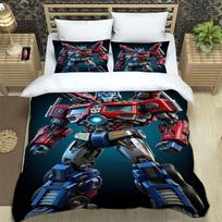3D Printed Cartoon Gundam 2/3Piece Bedding Set: Duvet cover set suitable for adult boys and girls bedroom décor, children's gift 90×200cm white