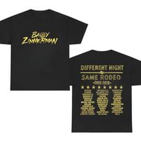 Bailey Zimmerman Fan Merch Different Night Same Rodeo Tour 2026 Unisex T-Shirt XXXXL beige