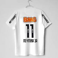 NEYmAR Retro Soccer print Jersey T-Shirt Men 11 Number Player Print Black Short Sleeve Casual Football Fan Streetwear Tee Top S white