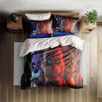 3D Print Bedding Set Freddy Wallpaper FNAF Five Nights Duvet Cover Set With Pillowcase 2/3pcs Bedroom Decoration Gift 100x135cm (2pcs)