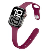 Slim Silicone Strap for Apple Watch Bands 46mm 42mm 40mm 44mm 45mm Sport Correas Bracelet iWatch Series Ultra 3 2 6 Se 8 9 10 11 42-44-45-49mm S10-46 black