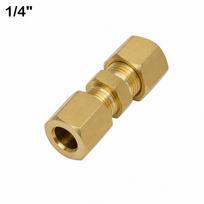 Coupling Brass Brass Compression Fitting Straight Multiple Sizes Straight Coupling Tube Fitting Connector