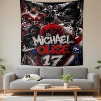 Michael Olise 17 Football Design Patterned tapestry for bedroom and living room home decor 180x230cm(70x90in)