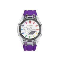 G Shock GA 2100 40mm GA-2100-7A7 Love of Rainbow (Glacier Purple) white
