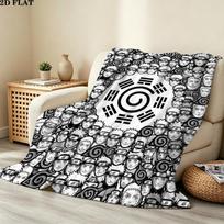 Uzumaki Naruto Printed Flannel Blanket, soft throw for bedroom sofa, washable, Christmas present, great gift. 80cmx120cm