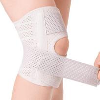 Injury Recovery Breathable Compression Knee Pad Knee Brace Knee Protective Belt Knee Support M-white right