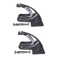 2Pcs Universal Rubber Roller Skates Brakes Pads Adult brake for skate Stopper Black black