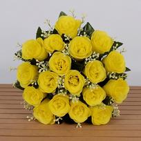 18 Heads Real Happy Flower Mini 10 Colors Valentine's Day Flowers Photography Photo Gift Crystal Grass Bouquet Home Decorative