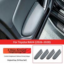 Leather 4-Door Armrest Elevator Pad For Toyota RAV4 2026 2027 2028 Soft Elbow Support Cushion Car Interior Accessories Blue black