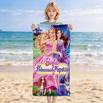 Barbie Popstar Quick-drying, highly absorbent beach towel,suitable for the beach, pool, gym, and travel.Sports sweat towel Convenient and durable. 80cmx160cm(31x63inch)