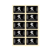10/20pcs Epoxy Car Interior Emblem Stickers Badge Decoration For Peugeot 206 307 308 3008 207 208 408 2008 3008 107 Accessories