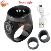 USB Smart Tasbih Tally Counter Finger Ring Tally Counters Digital Muslims Tasbeeh Zikr Prayer Time Touch Screen Waterproof black