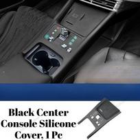Silicone Center Console Mat for BYD Seal 7 DM-i 2025-2026, Anti-slip & Anti-scratch Pad for Buttons, Gear Shift and Wireless black