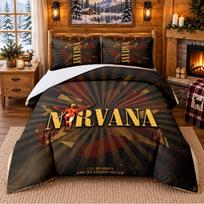 Printed 3Pcs Bedding Set Oasis Pattern Bed Sheet Pillowcase For Bedroom Decor 135cmx200cm