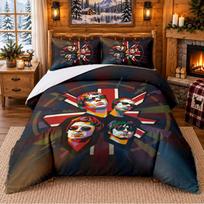 Printed 3Pcs Bedding Set Oasis Pattern Bed Sheet Pillowcase For Bedroom Decor 140cmx210cm