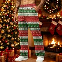 Men's Loose Fit Sweatpants with Pockets Casual Athletic Printed Pants Christmas Graphic XXL