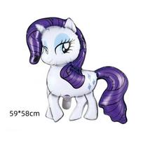 Cartoon Happy Birthday My Little Pony Aluminum Film Balloon Children's Birthday Party Decoration Rainbow Pony 10PCS 7A