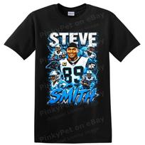 Steve Smith Sr Carolina Panthers Wide Receiver Football T Shirt Graphic Tee NFL XL black