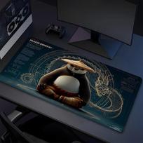 Kung Fu Panda Xl Gaming Mouse Pad Nonslip Rubber Base Stitched Edge Waterproof Desk Mat For Pc Laptop Gamer Office Computer Accessories C929407 30cmx60cm
