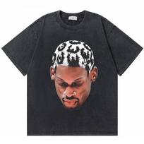 Washed Vintage The Worm Dennis Rodman I'm Back T-shirt Men Women Fashion Hip Hop Oversized T Shirts Male Rock Retro Streetwear XL