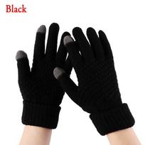 Woolen Winter warm mittens full finger Women gloves touch screen knitted wool juoda