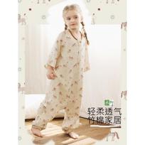 Bamboo Cotton Antibacterial Toddler Sleep Sack With Snap Front 7/8 Sleeve Legged Design AC Room XL for 110-120cm height