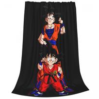 Dragon Ball Z Kid Goku Sleeping Fleece Blanket, 3D Printed Soft Warm Flannel Throw Blanket for Bed Sofa Bedroom Living Room 75X100cm