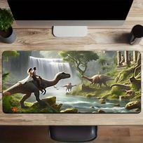 pc Dinosaur Large Mouse Pad computer mat Desk Mat keyboard mat Office Gaming Table Mat 30x80x0.2cm