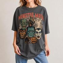 HOT Monster Mash Shirt: Retro Halloween Spooky Season Tee FREESHIPPING 100 black