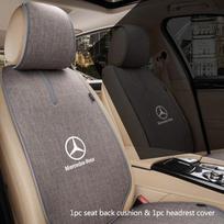 Aukštos kokybės odinė automobilio logotipo sėdynės užvalkalo pagalvėlė nuo įbrėžimų Mercedes Benz AMG klasės W205 W203 GLC GLK W206 W220 W211 A180 g9