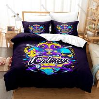 iCrimax Shield Bat Logo Supercar Neon Paulberger Crew Pixel Skin Duvet Cover + 2 Pillowcases German Gaming Streamer Bed Linen 100x130CM