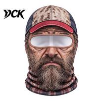 Windproof Ski Mask Man Woman Face Print Balaclava, Realistic for Halloween Costume Soft Cover Parties, Winter Hood Outdoor Cycling Snowboarding Themed F gray