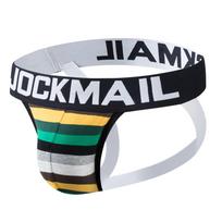 JOCKMAIL Men's Rainbow Stripe Low Waist Cotton Underwear L juoda