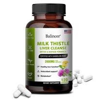 Milk Thistle Liver Cleanse Capsules Balincer,120 Veggie Capsules Dietary Supplement