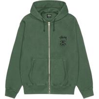 Stussy FW25 STOCK LINK ZIP HOODIE PIGMENT DYED Sweatshirt Unisex 1975118 S gray