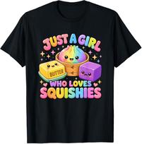 Just A Girl Who Loves Squishies T-Shirt 130 yellow