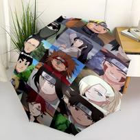 1 PC Automatic Folding Umbrella - Naruto Adventure Icons Pattern Portable Foldable Design With 8 Ribs Christmas Birthday Gifts multicolor