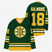Happy Gilmore 2 Ledo Ritulio Moteriškas Džersis 18 V formos iškirptė Ilgomis Rankovėmis Juoda Auksinė Juostelė Boston Bruins Stiliaus Unisex Vyrams Moterims Filmų Gerbėjams Dovanos XL