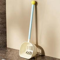 Detachable Extended Cat Litter Scoop Long Handled Plastic Cat Poop Shovel Non-Stick Deepen Cat Sand Shovel Pet Toilet balta