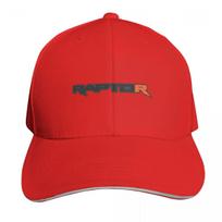 Raptor R Baseball Cap Snapback Flat Bill Strapback Dad Hat Six Panel Structured Crown red