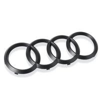 4-Ring logo ABS Silver/Black Car Hood Front Bonnet Grill Rear Trunk Emblem Badge Sticker For S A3 A4 A5 A6 A7 Q2 Q3 Q5 Q8 TT Rear 192mm