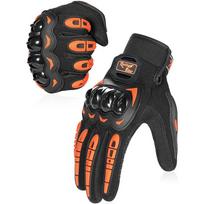 Motorcycle Protect Gloves Waterproof Touch Screen Full Finger Joint Protection Anti-Fall Moto Non-Slip Riding Men Novel M oranžinė