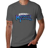 Return To Monkey Island Logo Tshirt Breathable Workout Short Sleeve Top Tshirt XL black