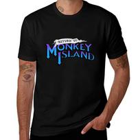 Return To Monkey Island Logo Tshirt Breathable Workout Short Sleeve Top Tshirt 4XL black