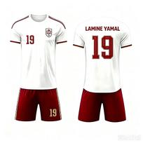 2026 Specialus Yamal 19 Futbolo Marškinėlių ir Šortų Rinkinys Vienas Viršutinis Drabužis Galimas Ispanijos Gerbėjams 2 Dalių Apranga Vasarai Vyrams Moterims Vaikams 120